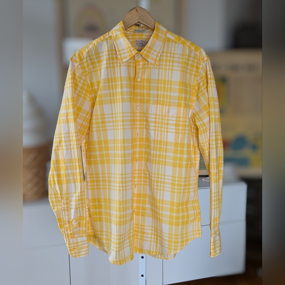J. Crew plain yellow classic shirt M - Picture 1 of 6